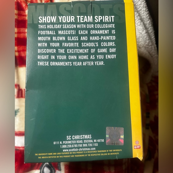 WVU West Virginia Mountaineers Christmas Ornament New in Box - Picture 5 of 7